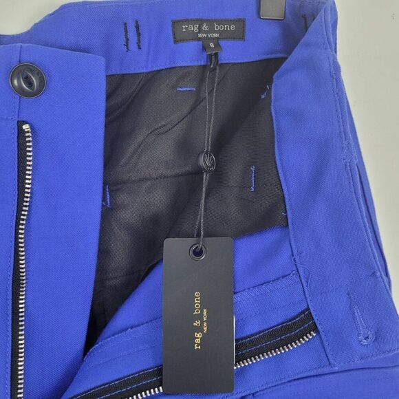 Rag & Bone Sands Cotton Twill Cargo Pants High Waist Bright Blue Size 8 NWT - Picture 13 of 13